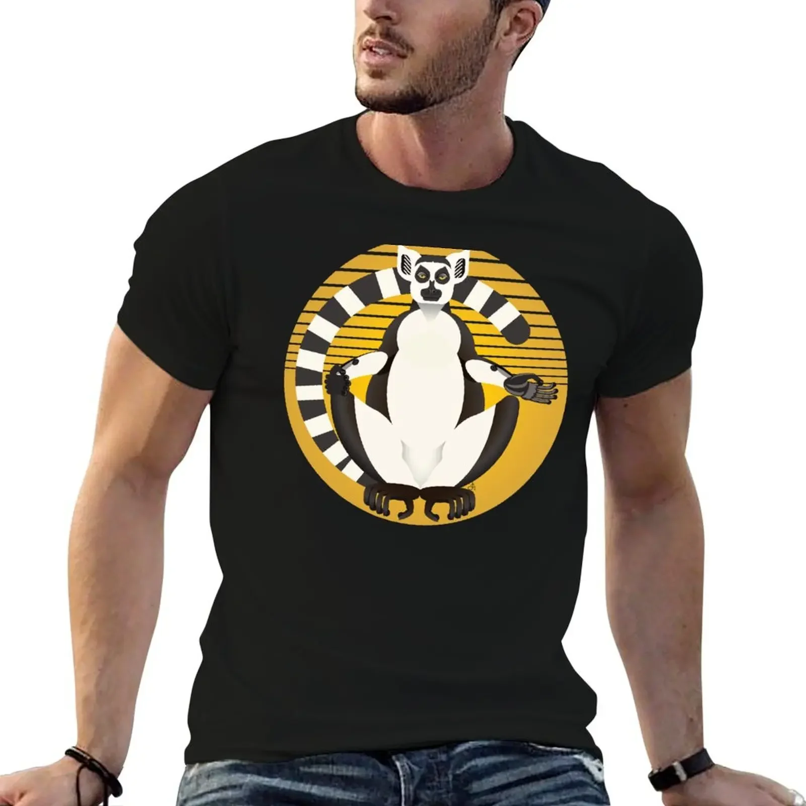 Feeling Zen Lemur T-Shirt essential t shirt blacks cheap stuff for a boy plain black t shirts men