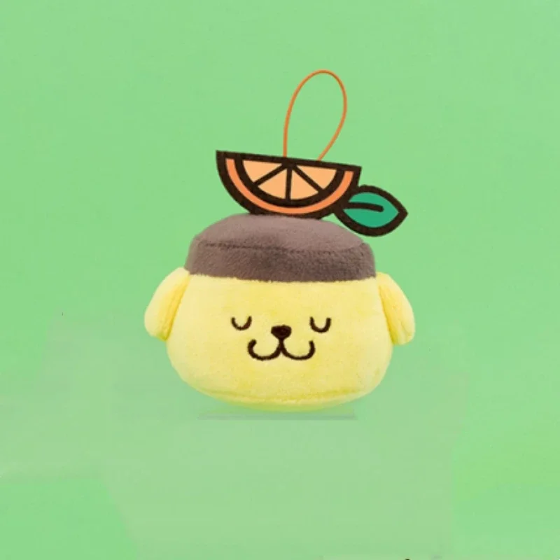 Sanrio Apple pompón Purin peluche colgante de dibujos animados mochila encanto llavero regalo muñeca baratijas coche encantos colección de Anime Actie