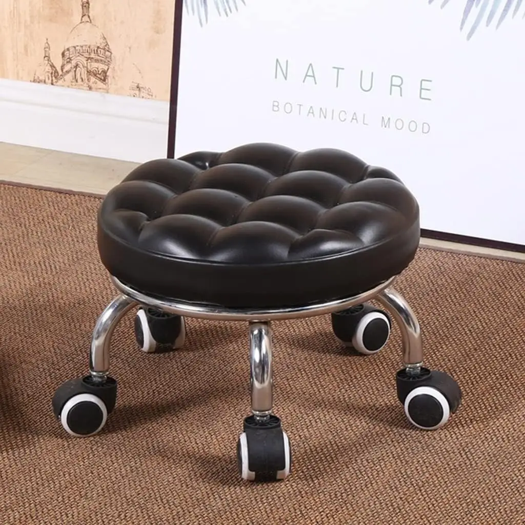 

Rotating Pulley Low Stool, Household Universal Wheel Small Stool Chair, Backrest Chair, Living Room stool, Children's Shoe Bench