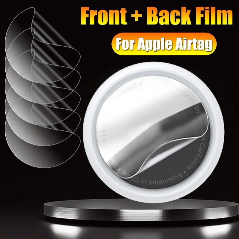 Front Back Hydrogel Film for Apple Airtag Locator Tracker Soft Clear Anti-scratch Screen Protector for Air Tag AirTags Not Glass