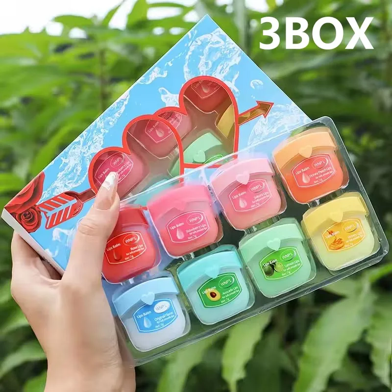 4/6/8 Stuks Fruit Serie Lippenbalsem Set Set Hydraterende Verfrissende Niet-plakkerige Anti-gebarsten Lip Masker Vaseline Voor Lippen Make-Up