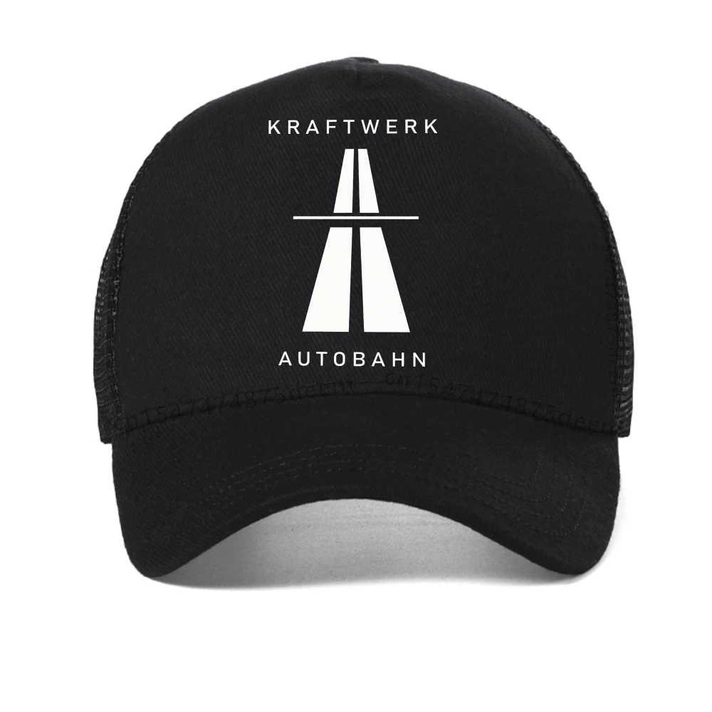 

Kraftwerk Autobahn Music Vintage baseball cap Electronic Synth Neu! Krautrock Men caps Summer outdoor mesh cool snapback hats