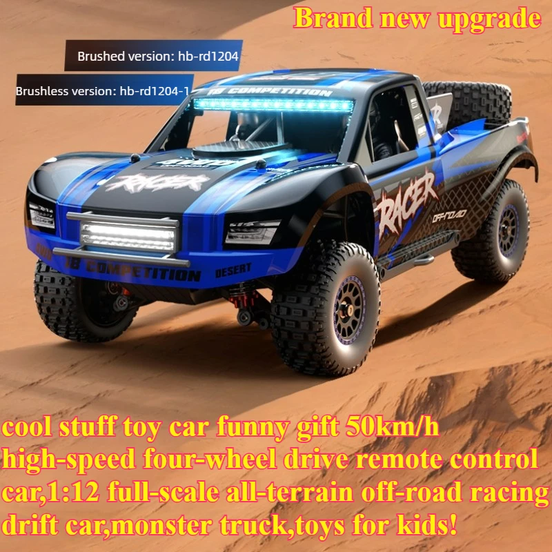 Cool Stuff Funny Gift-Hot 50km/h High-speed 4WD Rc Truck,1:12 Full Scale Off-road Rc Cars for Adults,Monster Truck,Toys for Kids