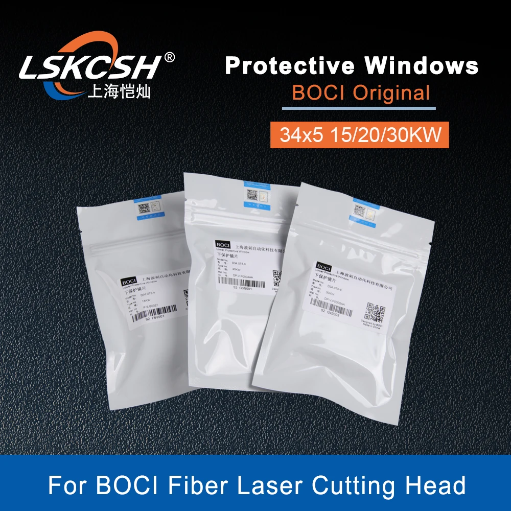 Cabeça de Corte a Laser de Fibra Lskcsh Boci Lente Óptica para Boci Janelas Protetoras Original 34x5 15kw 20kw 30kw
