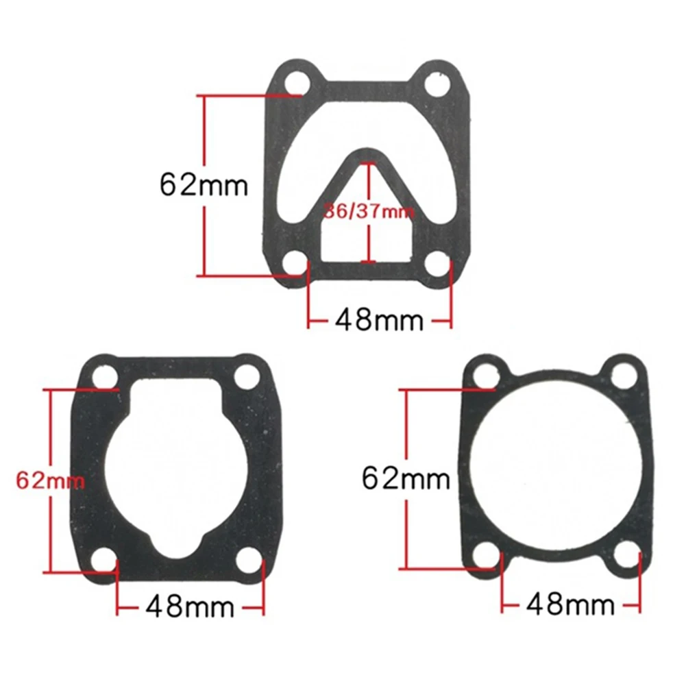 6pcs Air Compressor Cylinder Head Base Valve Plate Gaskets Washers 3 In 1 Base Gasket Replacement Set For Oil Air Pump Parts
