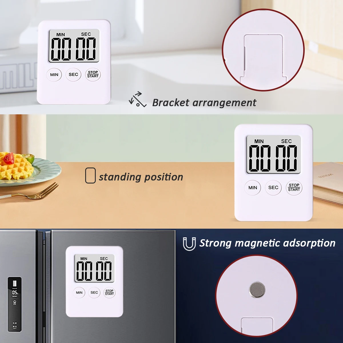 デジタルディスプレイ付きキッチン用磁気調理器,タッチスクリーンタイマー付き磁気調理装置,調理時間,ベーキング,スポーツゲーム