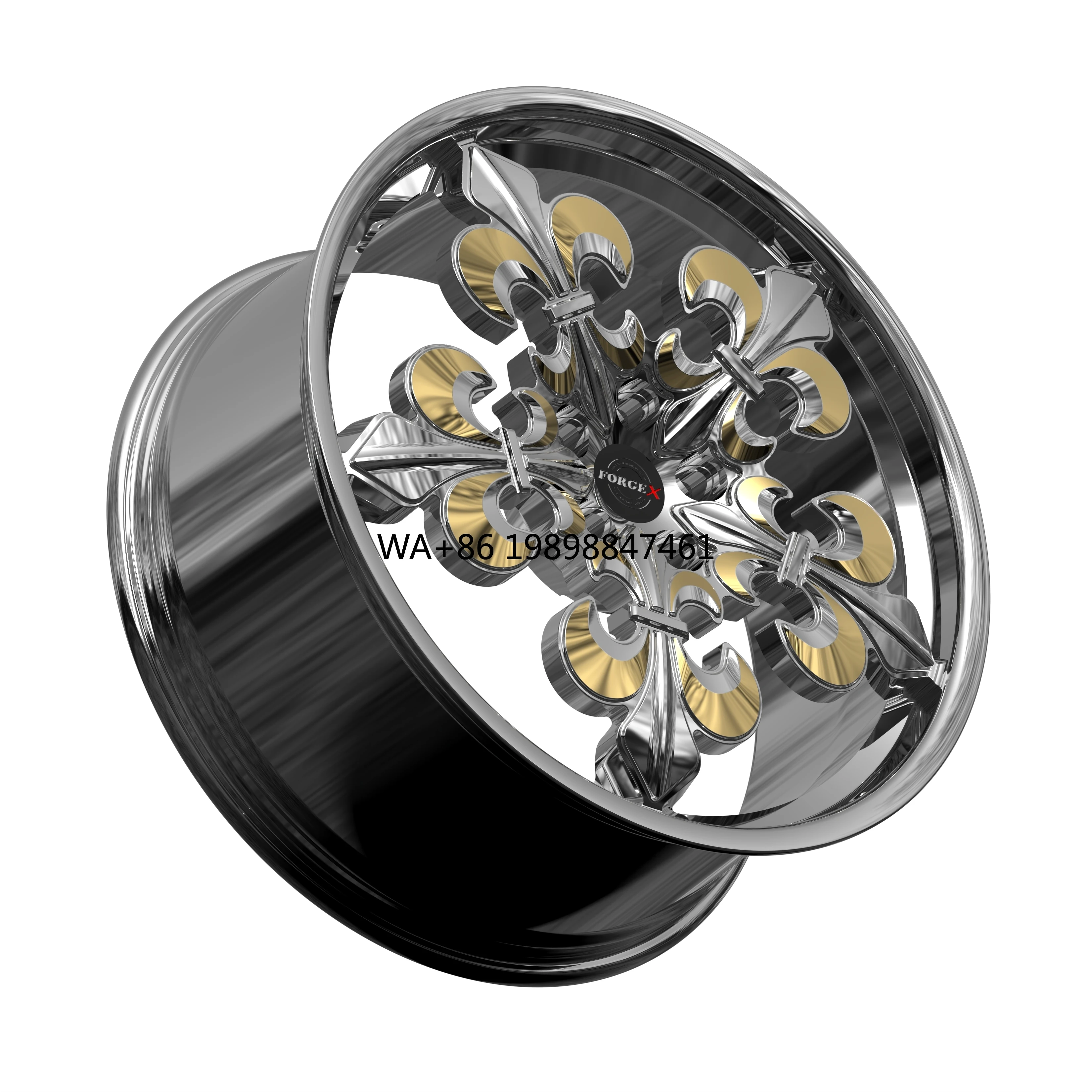 

Customizable 1/2 Pieces Chrome Aluminum Alloy Wheel Deep Concave 5x120 for C8 16-24 Inch Passenger Cars