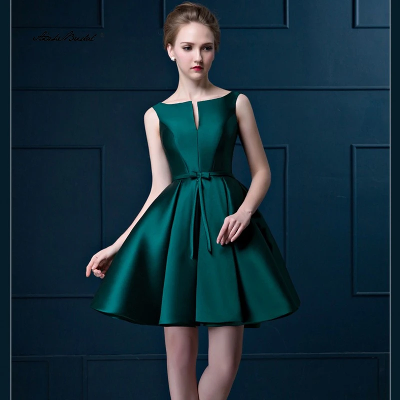 

Sexy Short Cocktail Dresses Bridal Banquet Satin Backless Party Formal Dress Homecoming Dress Robe De Soiree