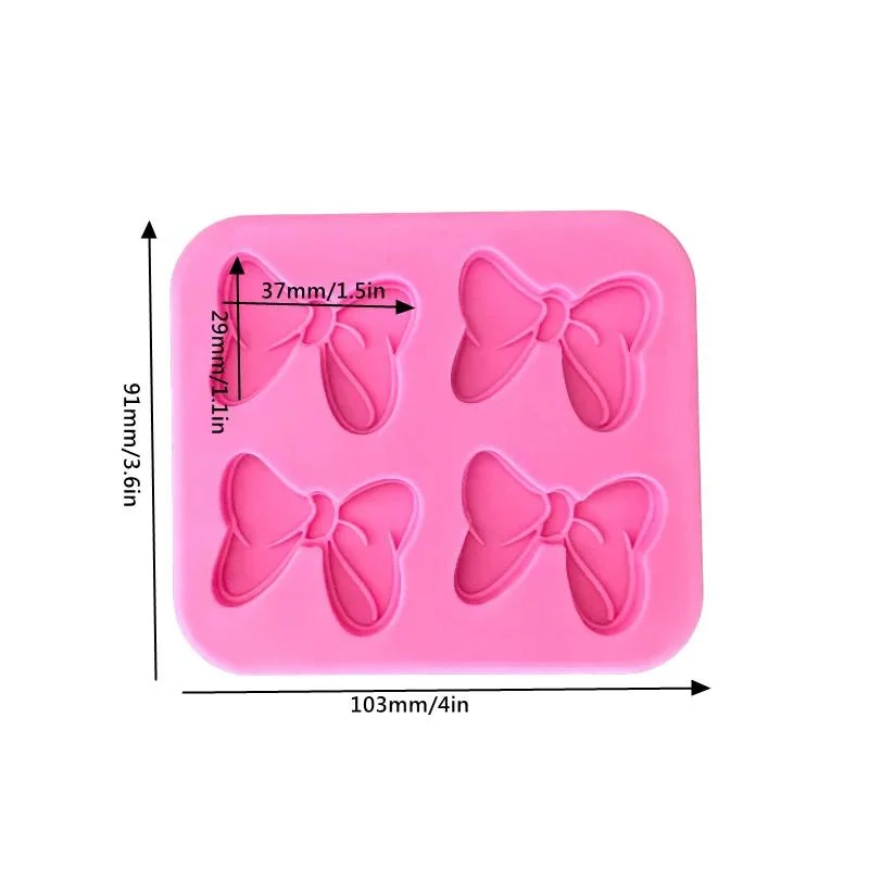 Cake Tool European Style Pattern Numbers Silicone Mold Bow tie mold Fondant Number Cake Decoration Sugar Baking Sugarcraft Mold