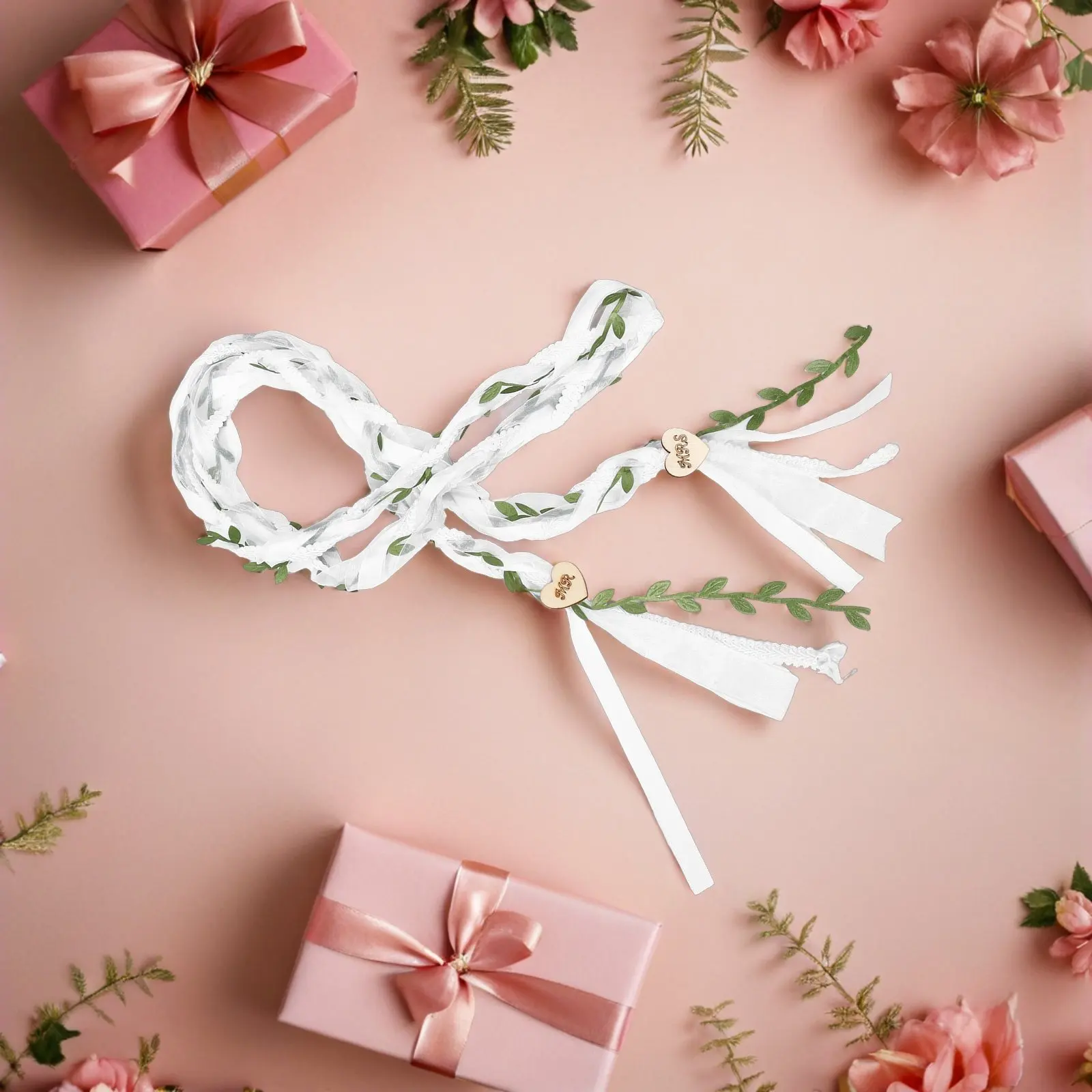 Cordon de mariage Handfasting, lasso de 190 cm avec pendentifs en bois, accessoire traditionnel rustique pour cérémonie d'unité, lasso de mariage