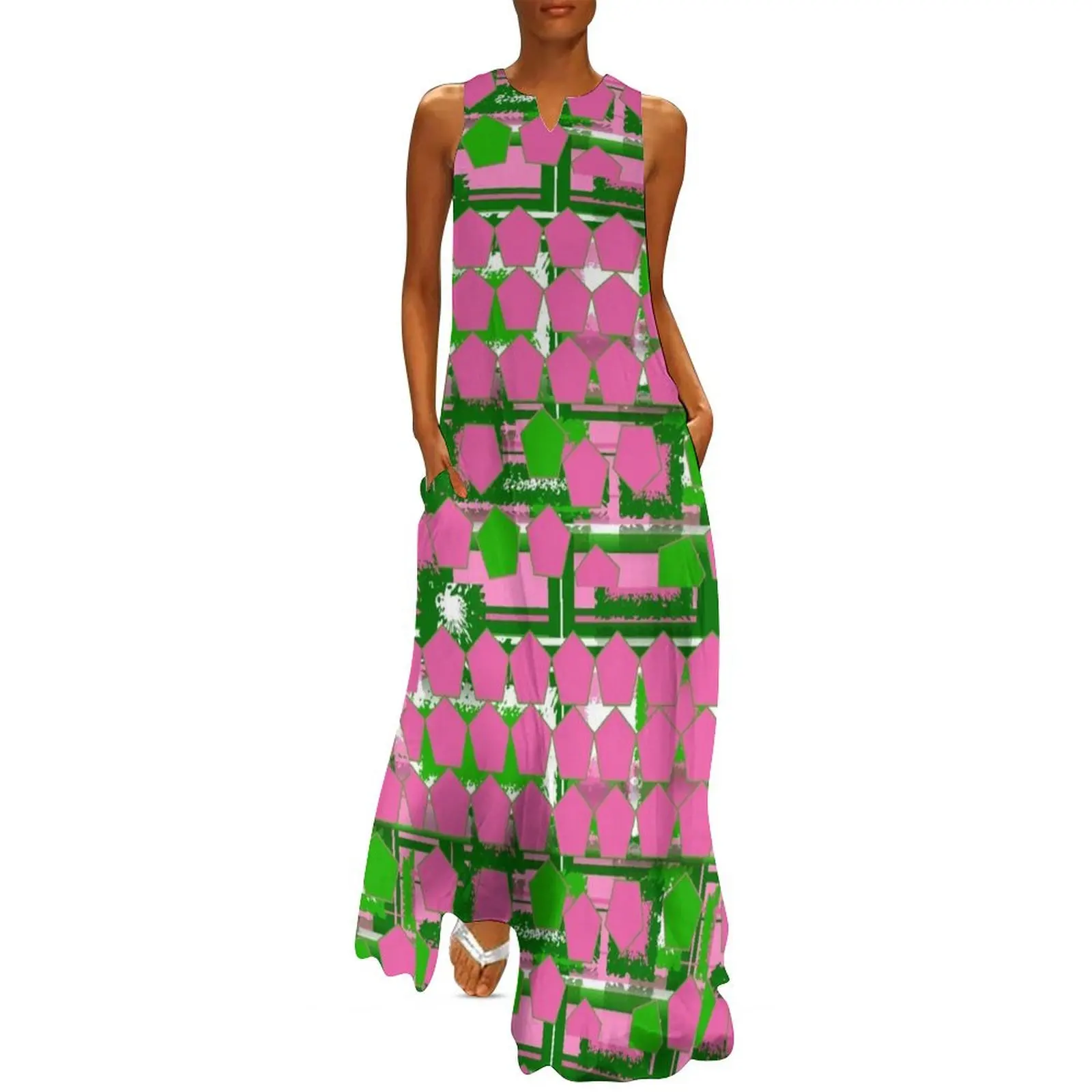 Pink & Green Fashions & Products Long Dress Long Dress Women