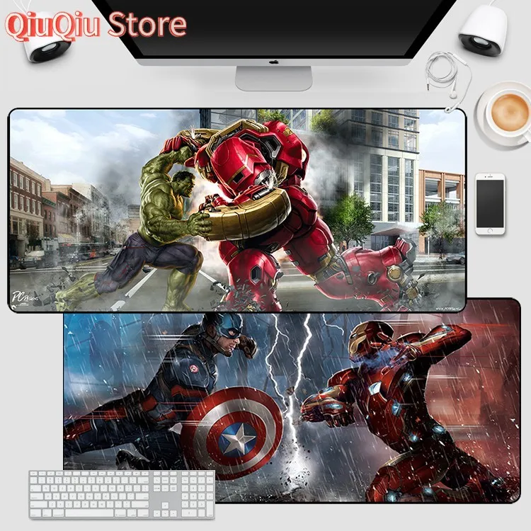 

The Avengers Mouse Pad Plus Size Mouse Pad Gaming Mouse Pad Waterproof Table Mat Iron Man Captain America