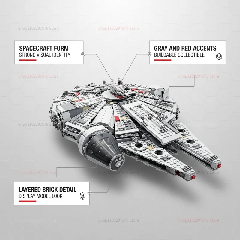 1381Pcs Advanced Spaceship Building Blocks Set Creative Toy for Kids Adults Educational DIY Model Kit Birthday Gifts Collectible view 3