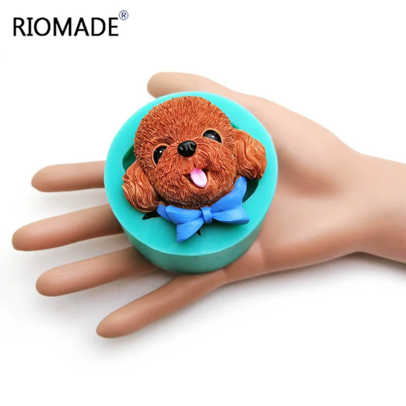 3D-Cartoon-Hund-Silikonform, Fondant-Kuchendekorationswerkzeug, Schokoladen-Cupcake-Dessert-Backform, Epoxidharz-Gießform, Kerzen-Gips-Ornament – Detail 7