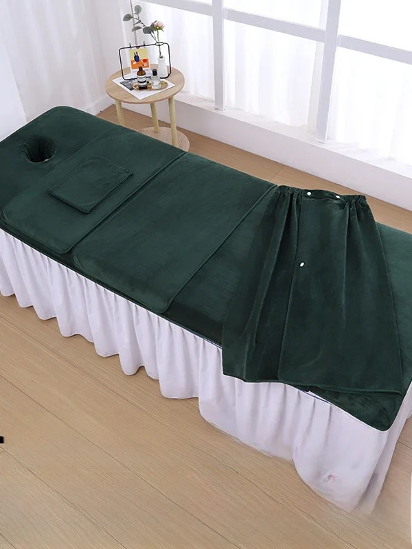 High-End Salon Towels Bedding Set Non-Shedding Professional Engraving Beauty Salon Bath Towels And Face Towels Set