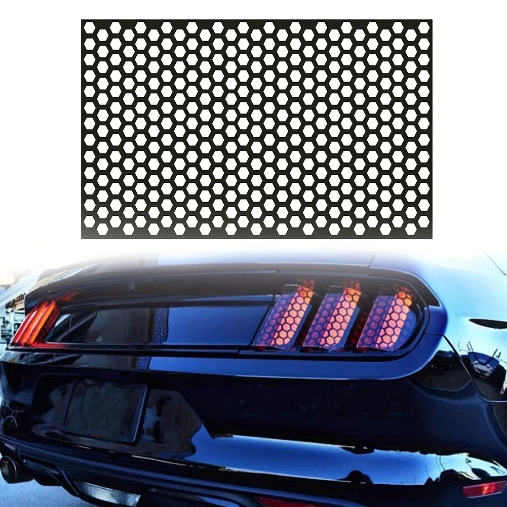 Pegatina con forma de panal para luz trasera de coche, calcomanía decorativa, pantalla de lámpara trasera