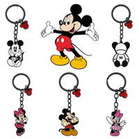 Hot Toys Kawaii Mickey Mouse Metal keychain Mickey Minnie Enamel Pendant Key Chain for Backpack Ornament Keyrings Accessories