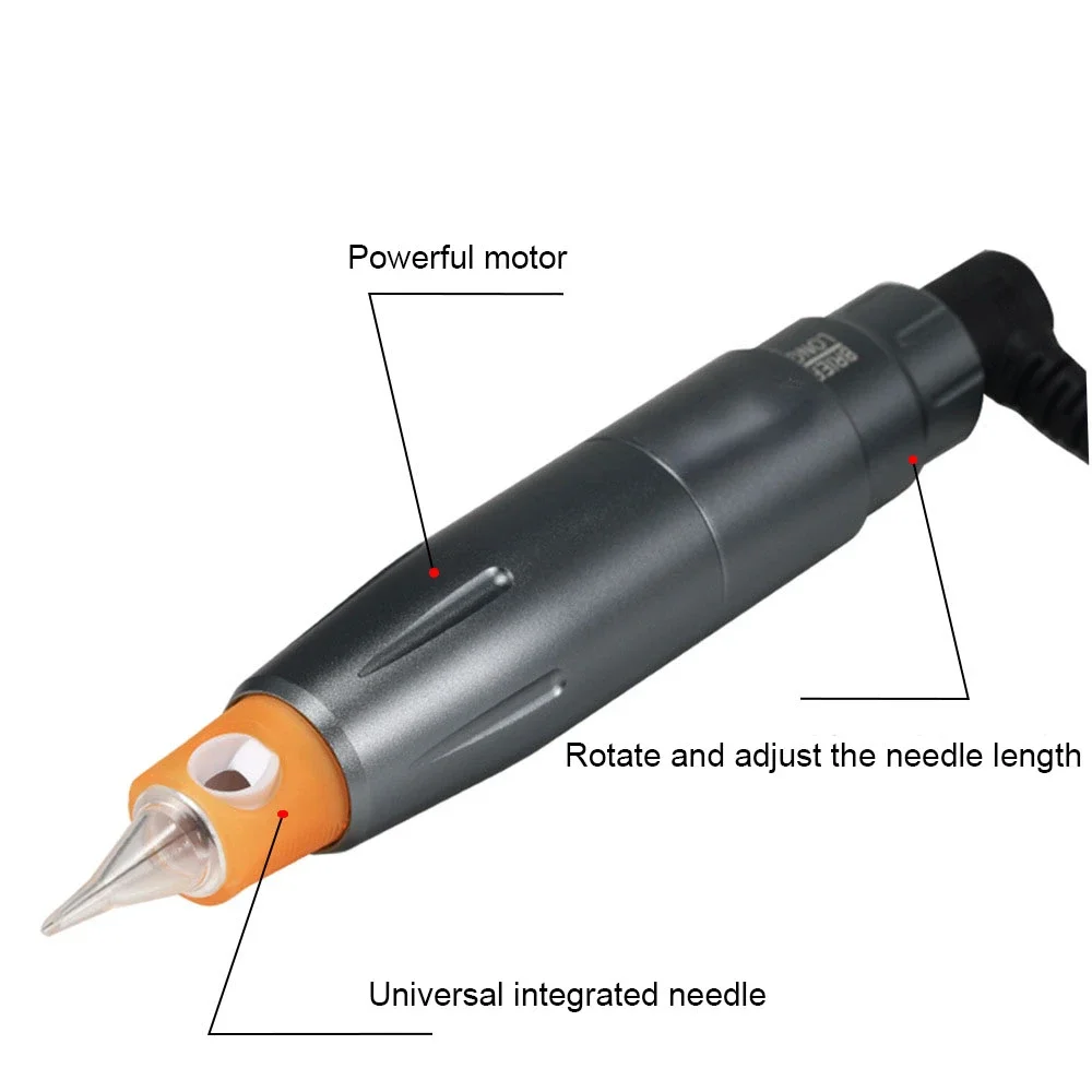 Машинка для татуировки и вышивки, мощный двигатель для кожи головы, губ, бровей, макияжа, автоматический инструмент для полного метания