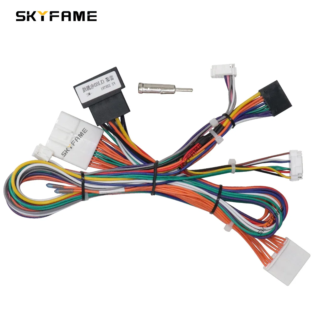 SKYFAME 16Pin Car Wiring Harness Adapter Canbus Box Decoder Android Power Cable For Renault Megane 2 Clio 3 LNF1.10