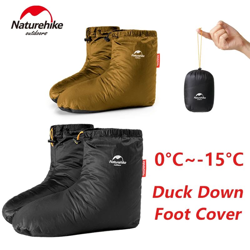 Naturehike Winter Warm Down Foot Outdoor Hiking Duck Down Shoes Cover Camping Travel 650FP Waterproof Ultralight Socks 0°C~-15°C