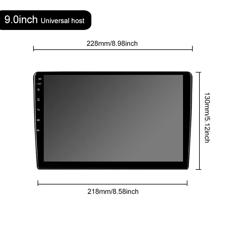 Painel de rádio do quadro do painel do carro, painel de navegação para Suzuki Vitara 4 2014-2018, 9 Polegada, 2 Din