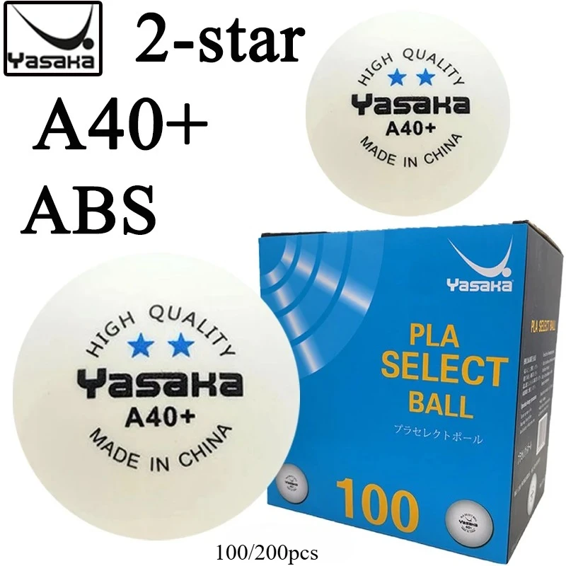 

YASAKA A40+ Table Tennis Balls 2-Star High Quality Durable YASAKA Ping Pong Training Ball for Competition Practice 100/200 Pcs