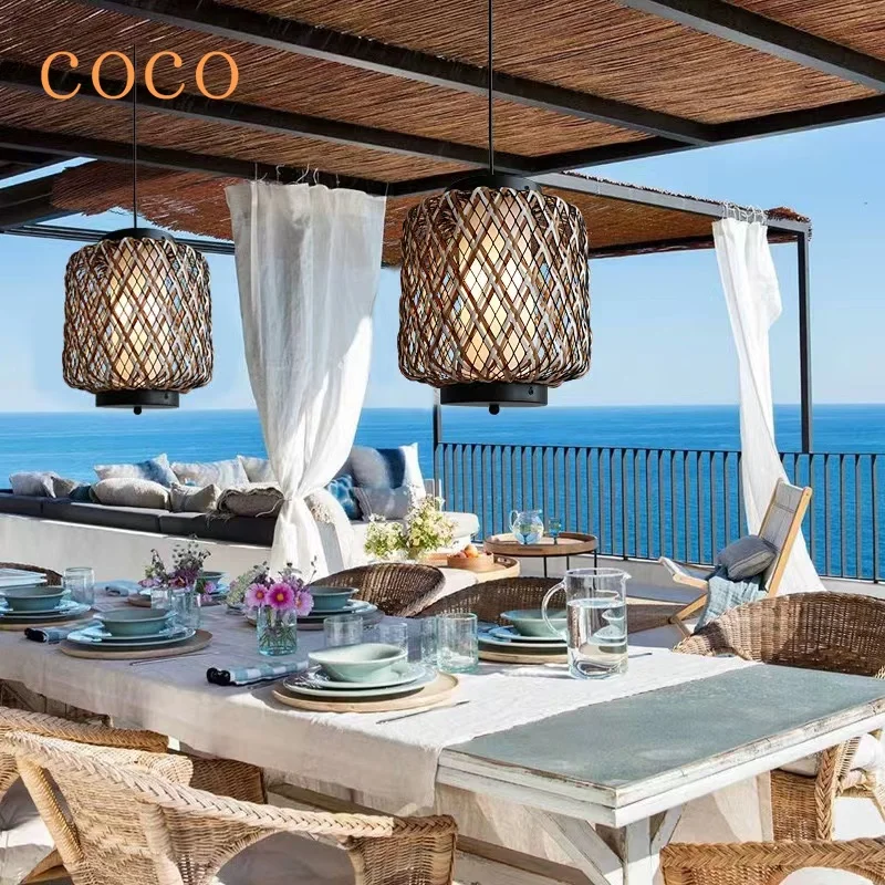 2024 מודרני מקורה-חיצוני עמיד למים בוילה גן ביתן גינה בית מסעדה חווה נוף גפן e27 נברשת