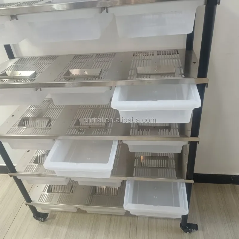 Mouse Breeding Rack System Rat Rodent Plastic Breeding Cages With Stainless Steel Rack System for Rodent Breeding