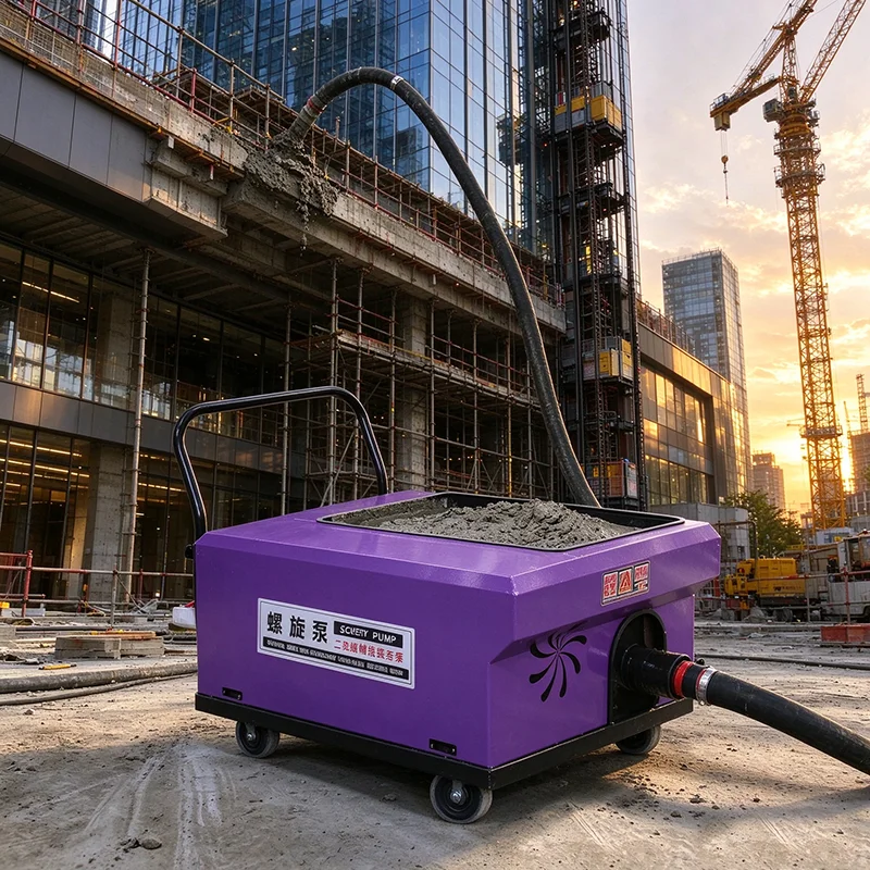 Concrete Screw Transfer Pump Portable Screw Concrete Pump for Construction Mortar Delivery Task