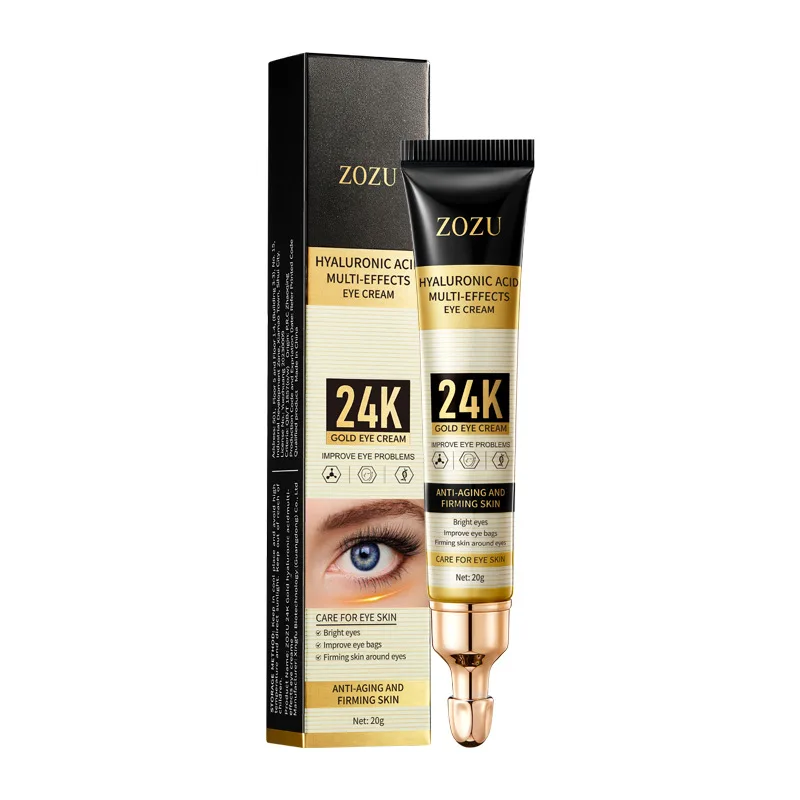 ZOZU 24K Gold Eye Cream Anti Dark Circles Removal Eyes Bags Moisturizing Firming Eye Creams Beauty Eyes Skin Care Products images - 6