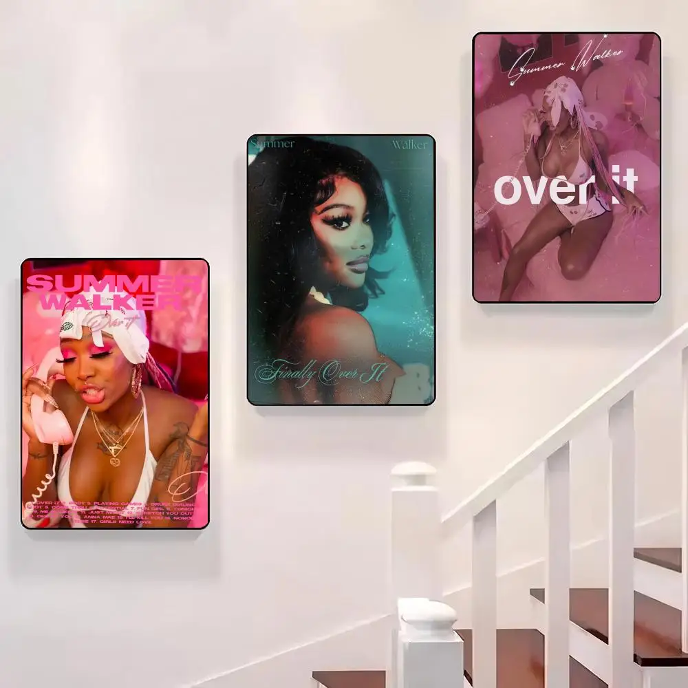 

S-Summer Walker Finally Over It Poster Sticky Wall Waterproof Home Living Room Bedroom Bar Aesthetic Decoration Perfect Gift