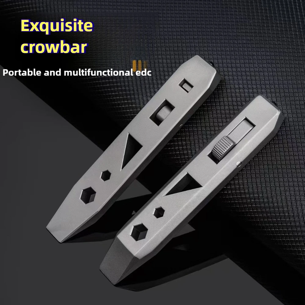 

Titanium alloy pry bar multifunctional tool, portable screwdriver, repair bottle opener, nail lifting EDC tool FC19