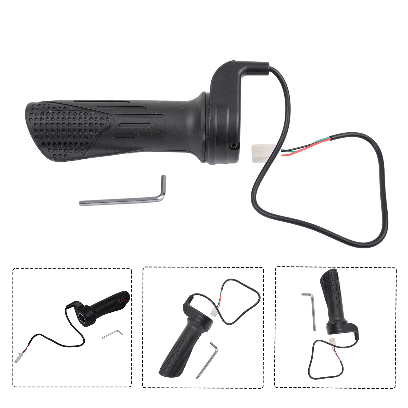 Electric Bike Accelerator Speed Control Handle Electric Bicycle  High/medium/low Speed Throttle Grip Forward Reverse Button