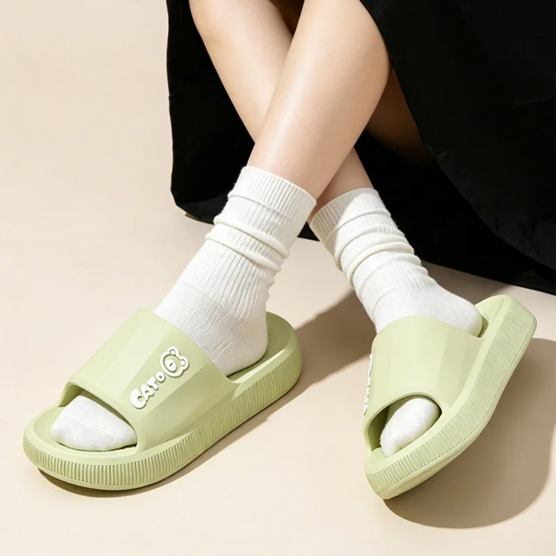 

Lightweight EVA Indoor Slippers Women Summer 2026 Soft Cloud Thick Bottom Silent Bedroom Slippers Plus Size Couple House Slides
