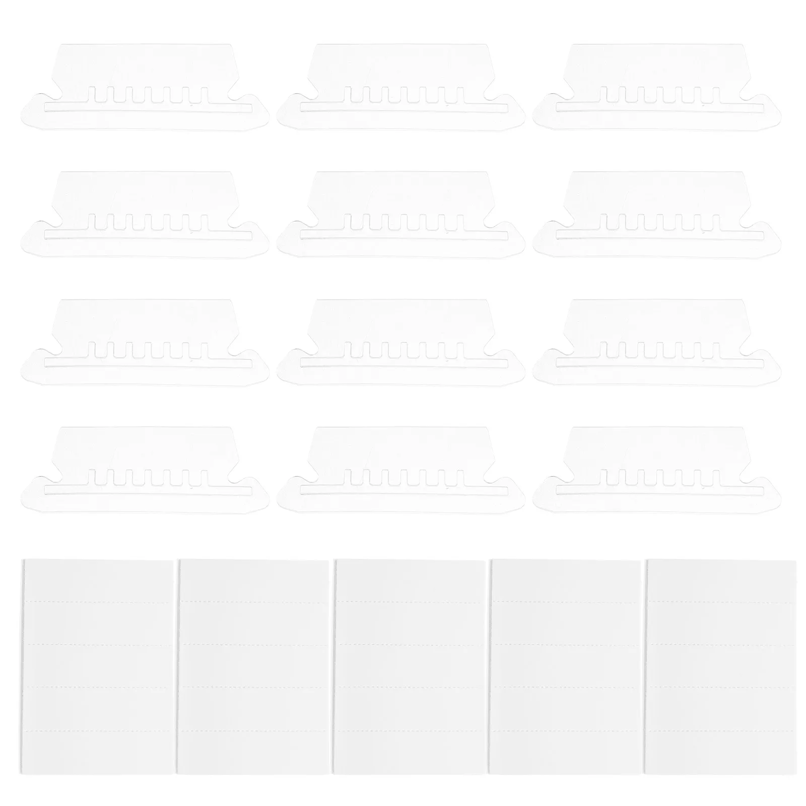 

50pcs Clear Index Tabs Plastic File Folder Labels Divider Hanging Tabs Labeling System for Office Home Use Organizing