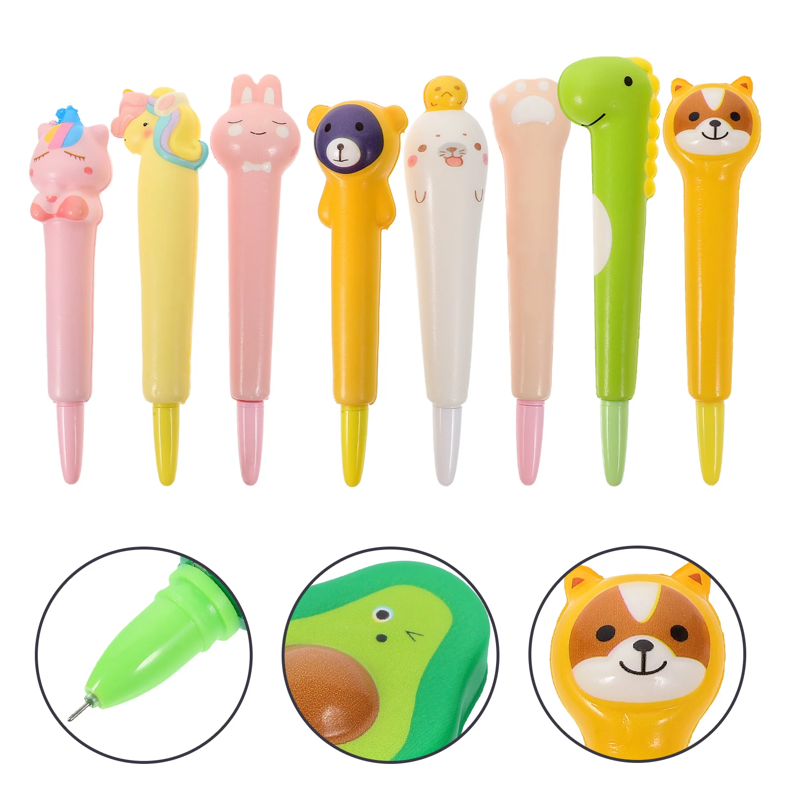 

10Pcs Decompression Gel Pens Creative Multi-Function Writing Pens Student School Supply Portable Pen Accessory