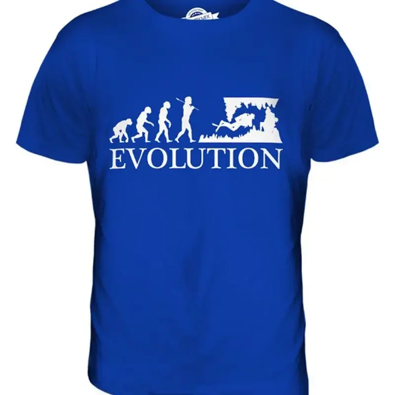 HÖHLENTAUCHEN EVOLUTION DES MENSCHEN HERREN T-SHIRT TEE SHIRT XS S M L XL 2XL