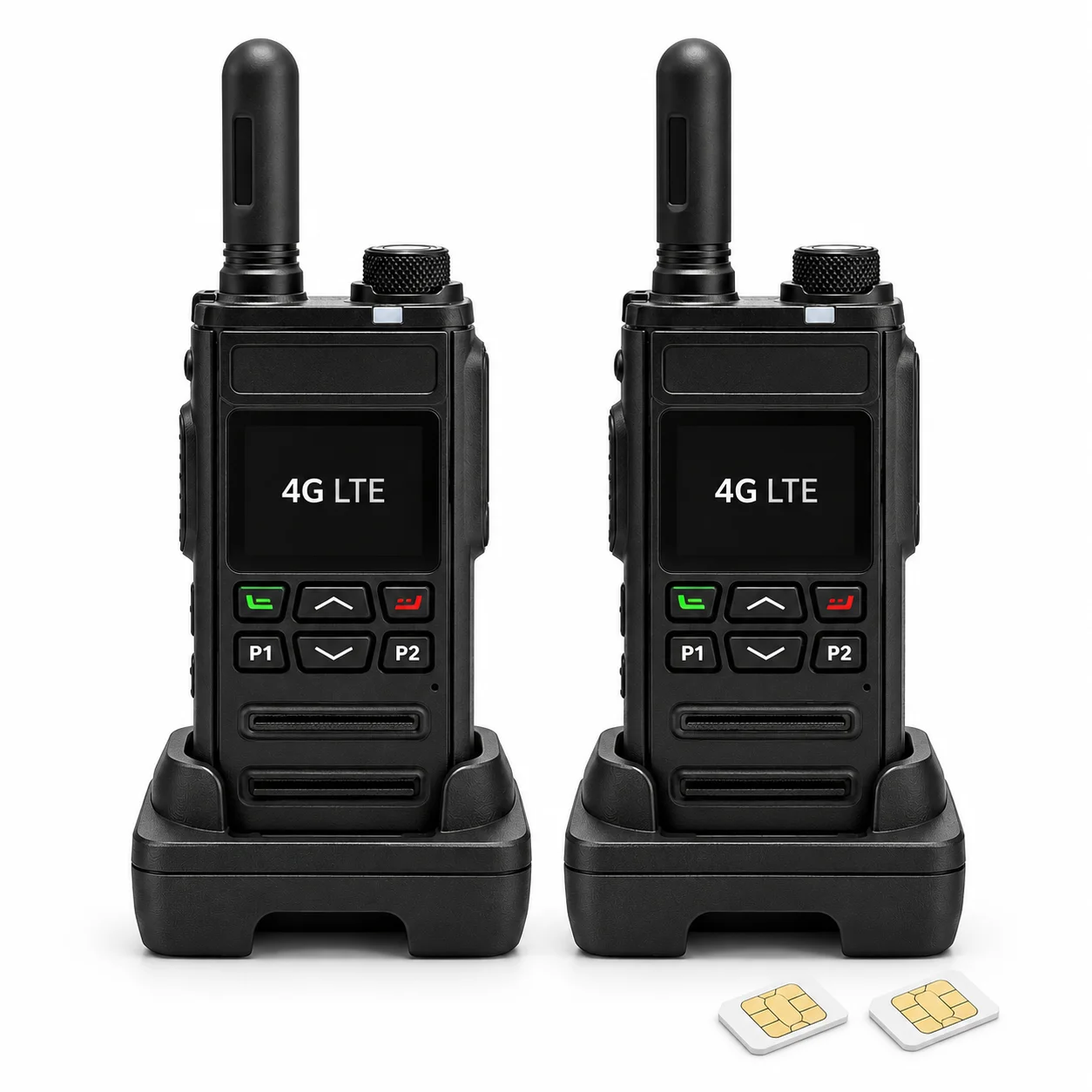 Eralion 4G LTE Walkie Talkies Long Range Two Way Radio with SIM Card & Charging Docks, 3000mAh Battery, Nationwide Group Communication for Road Trips, RV Camping, Skiing
