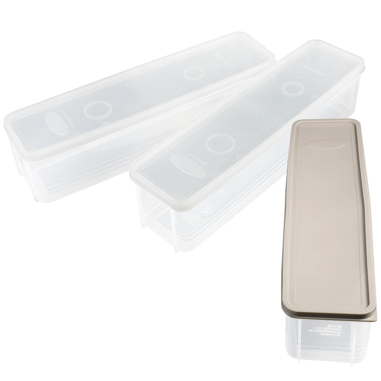 

3pcs Food Box Pp Lidded Container For Fridge Ice Cream Yogurt Fruit Kitchen Food Box Noodles Dessert Kitchen Gadget