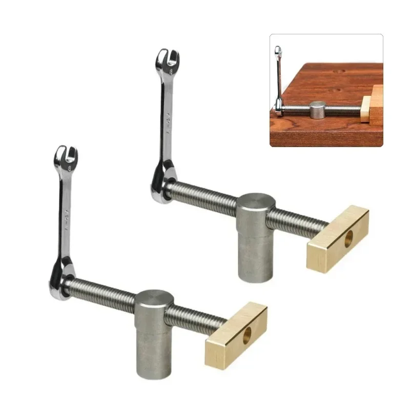 Workbench Desktop Quick Fixture 19/20MM Hole Adjustable Fast Fixed Clip Stop Dog Woodworking Benches Carpentry Clamp Tool