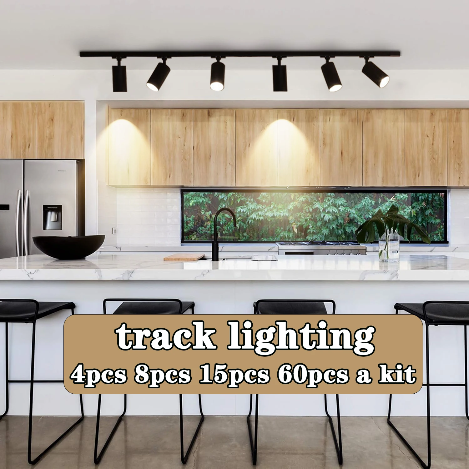 트랙 조명 키트 초고휘도 220V LED 트랙 조명 레일 램프 LED 스팟 천장 벽등 매장 가정용 주방 매장용