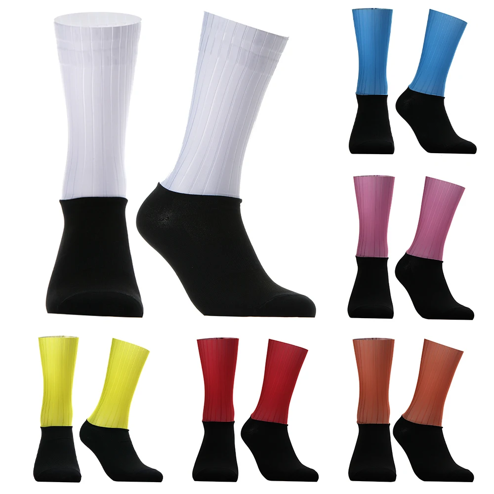 

New Pro Team Aero Socks Anti Slip Silicone Cycling Socks Men Bike Sport Running Socks Calcetines