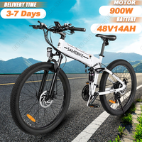 SAMEBIKE LO26-II Electric Bicycle 900W Motor 48V14Ah Lithium Battery Folding 21-speed E-bike Hydraulic Brake Beach Electric Bike