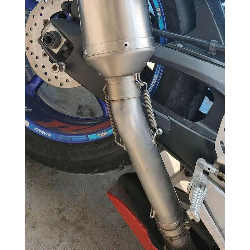 For YAMAHA YZF R6 YZF-R6 1998 - 2005 Motorcycle Exhaust Escape Modified Middle link pipe Connecting 51mm Moto Muffler Tube view 2