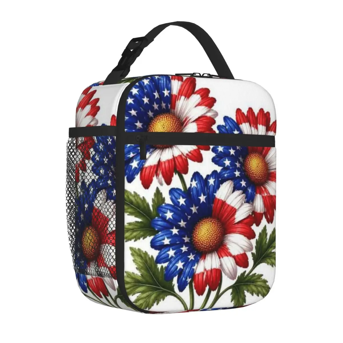 

Bestselling Patriotic Floral USA Design Workwear Commuter Lunch Bag Office Picnic Break Food Cooler Bag