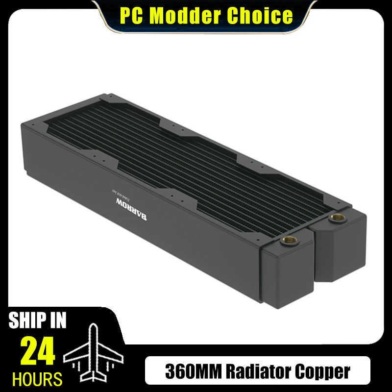 

Медный радиатор Barrow 360, толщина 60 мм, корпус компьютера, разрядный радиатор, кулер для процессора, вентилятор 120 мм, Dabel-60d 360