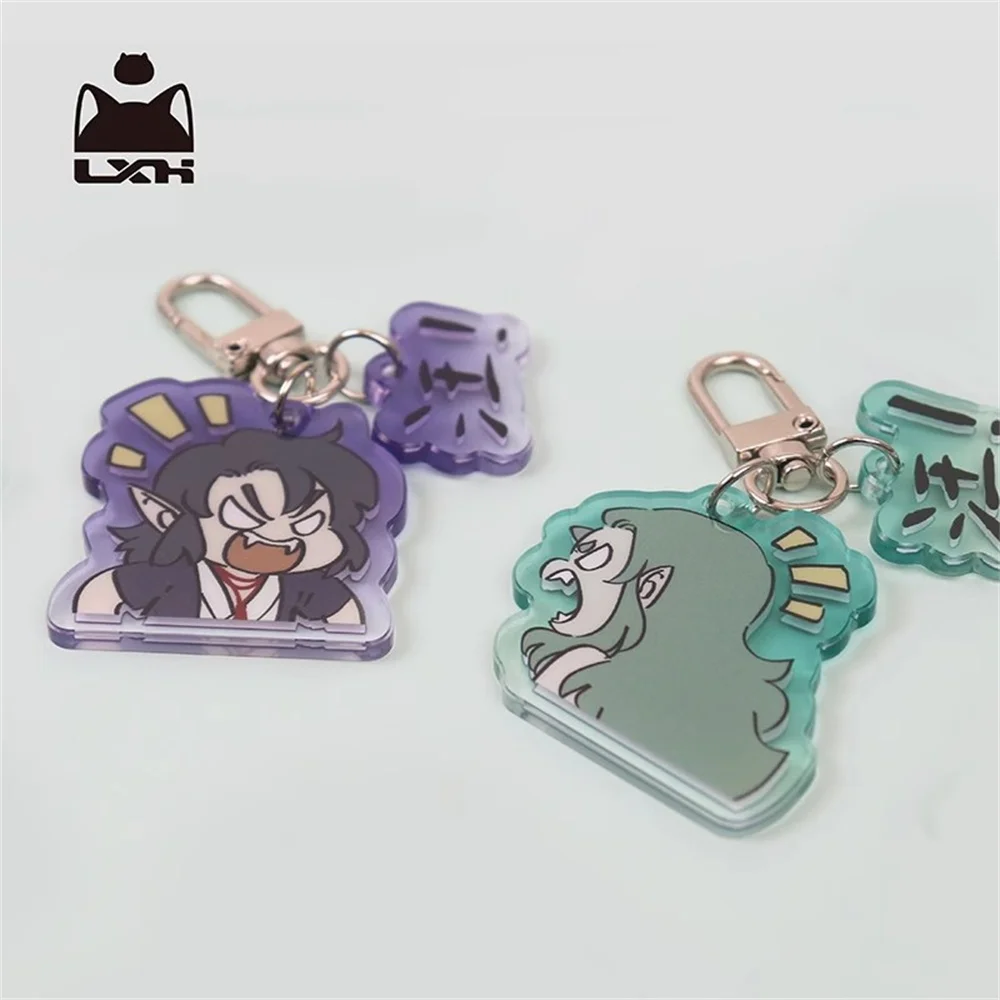 Anime The Legend of Luo Xiao-Hei Xiaohei Wuxian Acrylic Keychain Pendant Bag Accessories Official Cartoon Cosplay Kids Gift