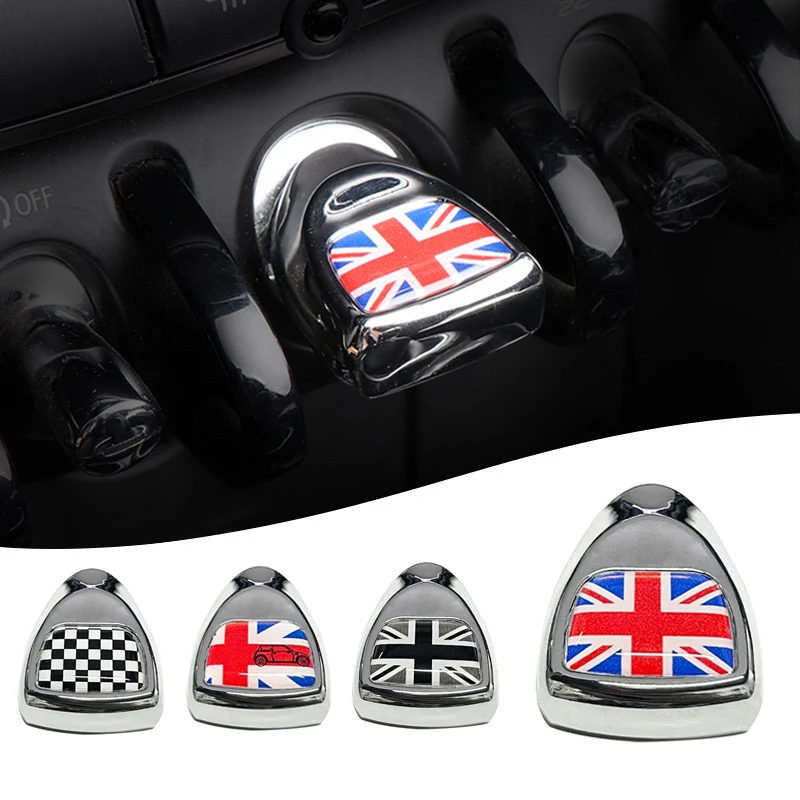 Pegatinas de cubierta de arranque de un botón de Metal 3D para MINI Cooper F54 F55 F56 F57 F60, accesorios de decoración Interior de coche
