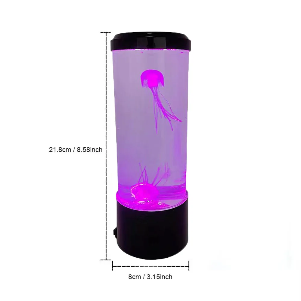 7Colors Changing Jellyfish Lamp Table Night Light Kid Home Bedroom Decor Boy Girl Birthday Gift Desktop Decor Lamp Small Size