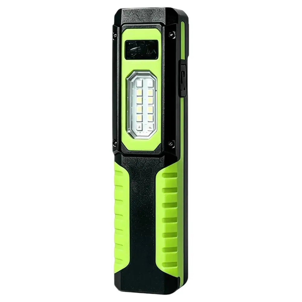 Orange Rechargeable LED Work Light with Dual Magnets Digital Power Display IP65 Waterproof Inspection Lamp Top Spotlight